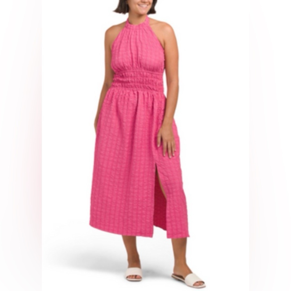 NWT Melloday XL Pink Halter Midi Dress